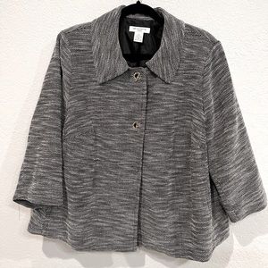 💐Liz Claiborne Grey/White Coat